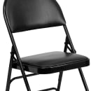 Flash Furniture HA-MC705AV-3-BK-GG Extra Large Folding Chair w/ Black Vinyl Back & Seat - Steel Frame, Black thumbnail 7