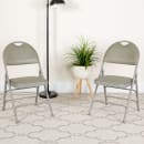 Flash Furniture HA-MC705AV-3-GY-GG Extra Large Folding Chair w/ Gray Vinyl Back & Seat - Steel Frame, Gray thumbnail 7