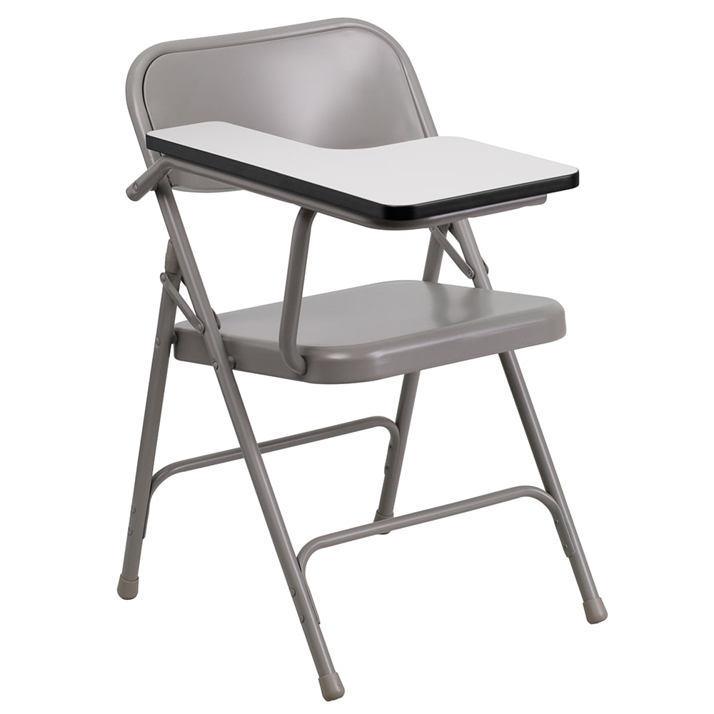 Flash Furniture HF-309AST-RT-GG Folding Chair w/ Right Tablet Arm - Steel, Beige