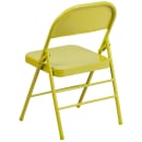 Flash Furniture HF3-CITRON-GG Steel Folding Chair - Citron thumbnail 4