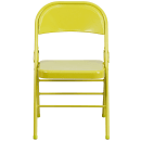 Flash Furniture HF3-CITRON-GG Steel Folding Chair - Citron thumbnail 5