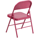Flash Furniture HF3-FUCHSIA-GG Steel Folding Chair - Fuchsia thumbnail 4