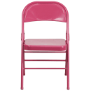 Flash Furniture HF3-FUCHSIA-GG Steel Folding Chair - Fuchsia thumbnail 5