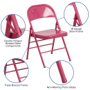 Flash Furniture HF3-FUCHSIA-GG Steel Folding Chair - Fuchsia thumbnail 6