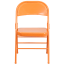 Flash Furniture HF3-ORANGE-GG Steel Folding Chair - Orange thumbnail 5