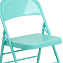 Flash Furniture HF3-TEAL-GG Steel Folding Chair - Teal thumbnail 7