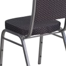 Flash Furniture HF-C01-SV-E26-BK-GG Stacking Banquet Chair w/ Crown Back & Black Fabric Seat - Steel Frame, Silver Vein thumbnail 8