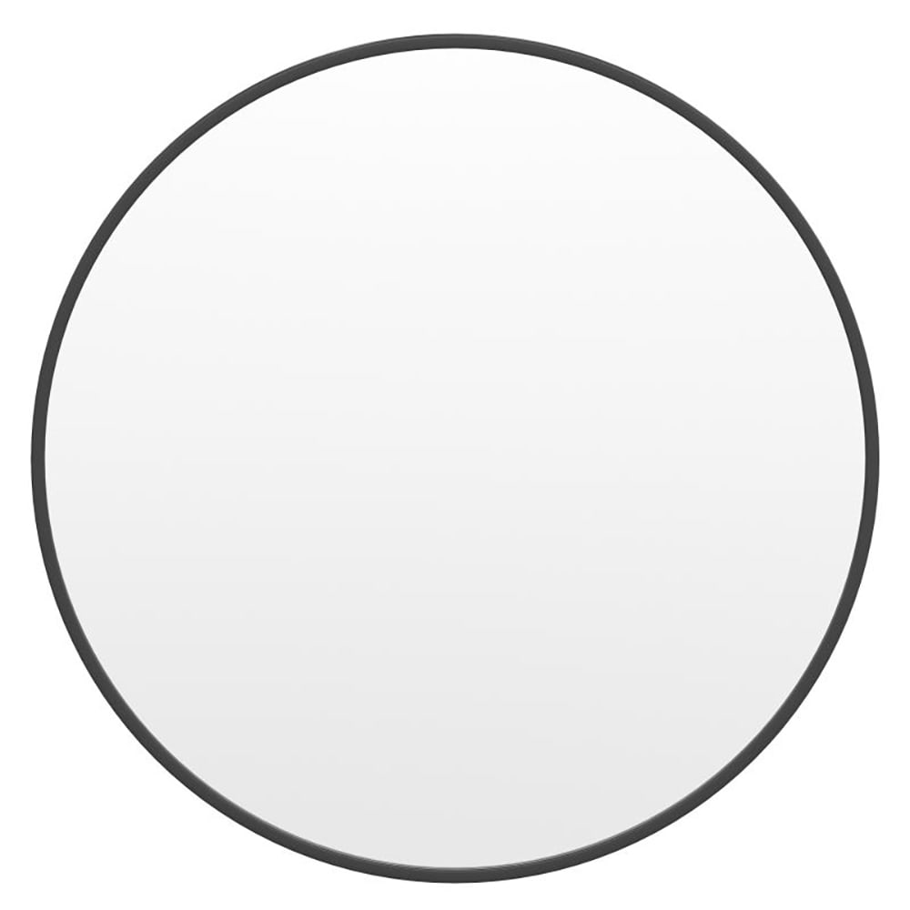 Flash Furniture HFKHD-0GD-CRE8-812315-GG 30" Round Large Accent Wall Mirror, Metal, Black