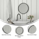 Flash Furniture HFKHD-0GD-CRE8-981315-GG 20" Round Large Accent Wall Mirror, Metal, Black thumbnail 4