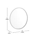 Flash Furniture HFKHD-0GD-CRE8-102315-GG 30" Round Large Accent Wall Mirror, Metal, White thumbnail 2