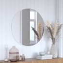 Flash Furniture HFKHD-0GD-CRE8-102315-GG 30" Round Large Accent Wall Mirror, Metal, White thumbnail 3