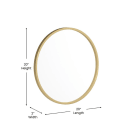 Flash Furniture HFKHD-0GD-CRE8-291315-GG 20" Round Large Accent Wall Mirror, Metal, Gold thumbnail 2