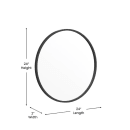 Flash Furniture HFKHD-4GD-CRE8-712315-GG 24" Round Large Accent Wall Mirror, Metal, Black thumbnail 2
