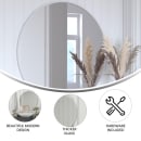 Flash Furniture HFKHD-6GD-CRE8-202315-GG 36" Round Large Accent Wall Mirror, Metal, Silver thumbnail 5