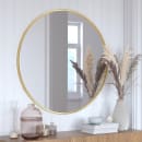 Flash Furniture HFKHD-6GD-CRE8-591315-GG 36" Round Large Accent Wall Mirror, Metal, Gold thumbnail 3