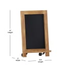 Flash Furniture HFKHD-GDIS-CRE8-122315-GG Chalkboard Sign w/ Legs - 9 1/2" W x 14"H, Pine Wood Frame, Brown thumbnail 2