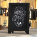 Flash Furniture HFKHD-GDIS-CRE8-222315-GG Chalkboard Sign w/ Legs - 9 1/2" W x 14"H, Pine Wood Frame, Black thumbnail 3