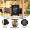 Flash Furniture HFKHD-GDIS-CRE8-222315-GG Chalkboard Sign w/ Legs - 9 1/2" W x 14"H, Pine Wood Frame, Black thumbnail 4