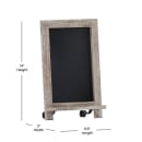 Flash Furniture HFKHD-GDI-CRE8-322315-GG Chalkboard Sign w/ Legs - 9 1/2" W x 14"H, Pine Wood Frame, Brown thumbnail 2