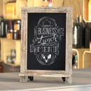 Flash Furniture HFKHD-GDI-CRE8-322315-GG Chalkboard Sign w/ Legs - 9 1/2" W x 14"H, Pine Wood Frame, Brown thumbnail 3