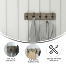 Flash Furniture HFKHD-GDI-CRE8-232315-GG 24" Wall Mount Storage Rack, Pine Wood thumbnail 5