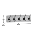 Flash Furniture HFKHD-GDI-CRE8-332315-GG 24" Wall Mount Storage Rack, Pine Wood, White thumbnail 2