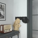 Flash Furniture HFKHD-GDI-CRE8-432315-GG 24" Wall Mount Storage Rack, Pine Wood, Black thumbnail 4