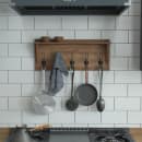 Flash Furniture HFKHD-GDIS-CRE8-142315-GG 24" Wall Mount Storage Rack w/ Upper Storage Shelf, Pine Wood thumbnail 3