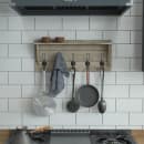 Flash Furniture HFKHD-GDIS-CRE8-832315-GG 24" Wall Mount Storage Rack w/ Upper Storage Shelf, Pine Wood thumbnail 4