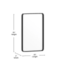 Flash Furniture HFMHD-GDI-CRE8-212315-GG Rectangular Large Accent Wall Mirror, 20" x 30", Metal, Black thumbnail 2