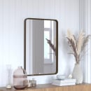 Flash Furniture HFMHD-GDI-CRE8-312315-GG Rectangular Accent Wall Mirror, 20" x 30", Metal, Brushed Bronze thumbnail 3