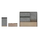 Flash Furniture HFMHD-GDIS-CRE8-302315-GG 3 Piece Organizer Set - Pinewood, Gun Metal thumbnail 3