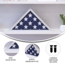 Flash Furniture HFMHD-GDIS-CRE8-354315-GG Memorial Flag Display Case, 25" x 12 1/2", White thumbnail 5
