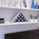 Flash Furniture HFMHD-GDIS-CRE8-802315-GG Memorial Flag Display Case, 25" x 12 1/2", Whitewashed thumbnail 4
