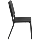 Flash Furniture HF-MUSIC-GG Stacking Music Chair w/ Black Polypropylene Back & Seat - Metal Frame, Black thumbnail 3