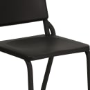 Flash Furniture HF-MUSIC-GG Stacking Music Chair w/ Black Polypropylene Back & Seat - Metal Frame, Black thumbnail 7