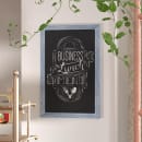 Flash Furniture HGWA-1GD-CRE8-072315-GG Wall Mount Chalkboard Sign - 24"W x 36"H, Pine Wood Frame, Rustic Blue thumbnail 3