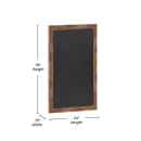 Flash Furniture HGWA-3GD-CRE8-791315-GG Wall Mount Chalkboard Sign - 24"W x 36"H, Pine Wood Frame, Brown thumbnail 2