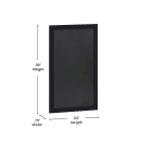Flash Furniture HGWA-4GD-CRE8-172315-GG Wall Mount Chalkboard Sign - 24"W x 36"H, Pine Wood Frame, Black thumbnail 2