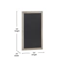 Flash Furniture HGWA-6GD-CRE8-264315-GG Wall Mount Chalkboard Sign - 24"W x 36"H, Pine Wood Frame thumbnail 2