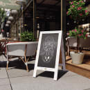 Flash Furniture HGWA-GD1I-CRE8-842315-GG Double-Sided Magnetic Chalkboard Easel - 20" x 40", Pine Wood, White thumbnail 4