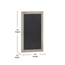 Flash Furniture HGWA-GDI-CRE8-064315-GG Wall Mount Chalkboard Sign - 20"W x 30"H, Pine Wood Frame thumbnail 2