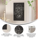 Flash Furniture HGWA-GDI-CRE8-164315-GG Wall Mount Chalkboard Sign - 20"W x 30"H, Pine Wood Frame, White thumbnail 5