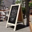 Flash Furniture HGWA-GDI-CRE8-454315-GG Double-Sided Magnetic Chalkboard Easel - 20" x 40", Pine Wood, Vintage White thumbnail 4