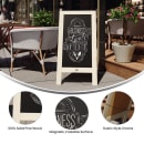 Flash Furniture HGWA-GDI-CRE8-454315-GG Double-Sided Magnetic Chalkboard Easel - 20" x 40", Pine Wood, Vintage White thumbnail 5