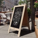 Flash Furniture HGWA-GDI-CRE8-472315-GG Double-Sided Magnetic Chalkboard Easel - 20" x 40", Pine Wood, Vintage Brown thumbnail 4