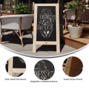 Flash Furniture HGWA-GDI-CRE8-472315-GG Double-Sided Magnetic Chalkboard Easel - 20" x 40", Pine Wood, Vintage Brown thumbnail 5