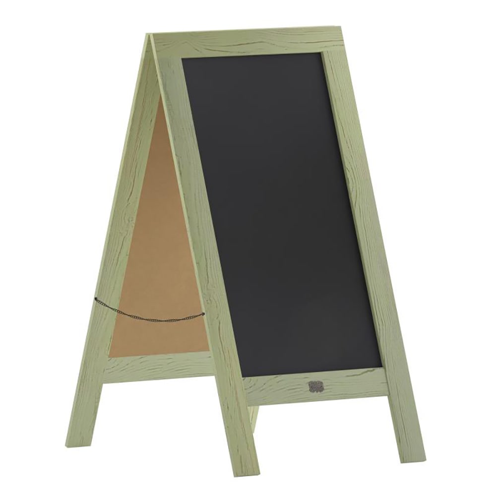 Flash Furniture HGWA-GDI-CRE8-554315-GG Double-Sided Magnetic Chalkboard Easel - 20" x 40", Pine Wood, Vintage Green