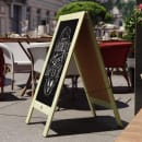 Flash Furniture HGWA-GDI-CRE8-554315-GG Double-Sided Magnetic Chalkboard Easel - 20" x 40", Pine Wood, Vintage Green thumbnail 4