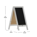Flash Furniture HGWA-GDI-CRE8-754315-GG Double-Sided Magnetic Chalkboard Easel - 20" x 40", Pine Wood, White thumbnail 2